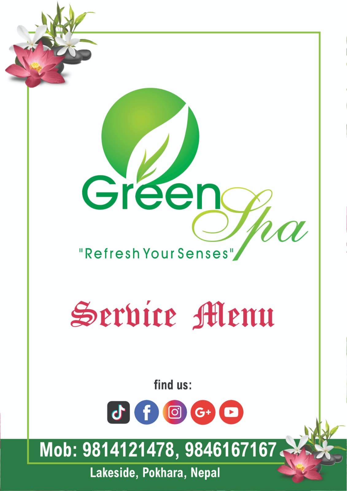 Green Spa Pokhara entrance and branding